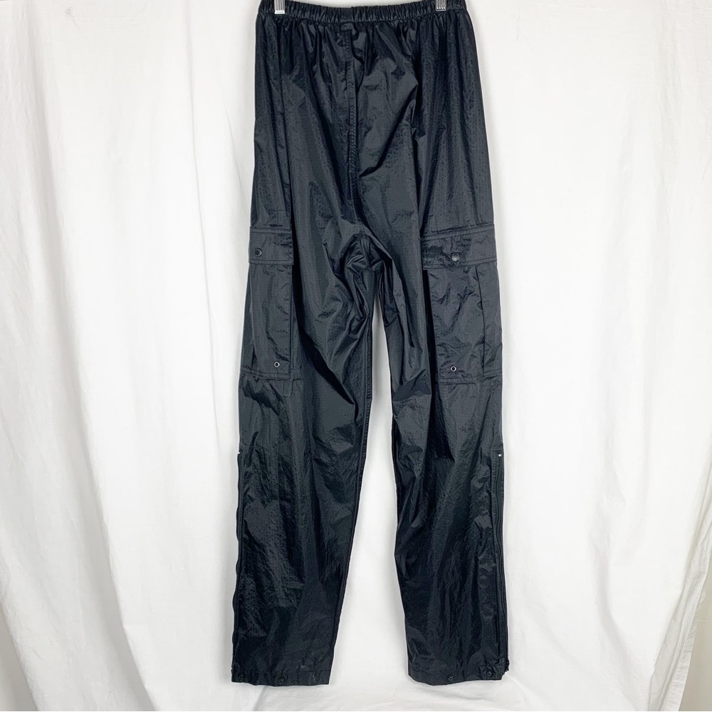 Stearns Dry Wear Waterproof Nylon Ripstop Rain Pants Black Pull-on Mesh sz M